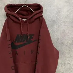 NIKE ナイキ　デカロゴ　パーカー　フーディー　メンズS 古着　えんじ