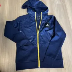 adidas ネイビー フルジップパーカー