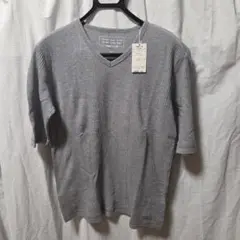 COMME CA ISM グレー Vネックシャツ L