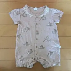 cottoli コトリ Disneybaby バンビ　半袖ロンパース　50~60