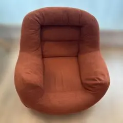 オレンジ　ソファ 一人掛け ビーズクッション　コーデュロイ