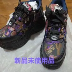 新品 Yosuke 厚底スニーカー ゴブラン織り ブラック
