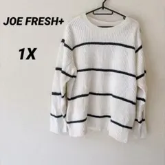 JOE FRESH+ 【1X】 ストライプニットセーター