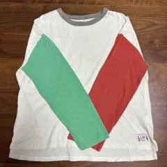 マーキーズ　LSP 長袖カットソー 140 ホワイト/グリーン/レッド