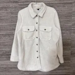 Universal Thread フリースシャツジャケット ホワイト ボア美品
