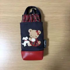 familiar ファミリア クマ刺繍 ジェルケース　赤　XF familiar ファミリア クマ刺繍 ジェルケース 赤 XF - メルカリ