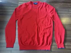 【dunhill ダンヒル】レッド ニットセーター Mサイズ メンズ