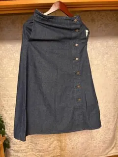 デニムロングスカートM 【匿名配送】GU 古着【美品】