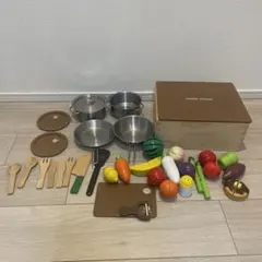中古品　WOODY PUDDY/ウッディプッディ おままごとセット 木箱入りのサムネイル