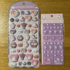 【正規品】ベイマックス　コットンパフィシール　ハローキティタイルシール　サンリオ