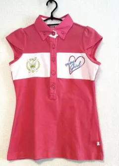 美品　レディース　ゴルフ　トップス　ポロシャツ viva Girl ピンク