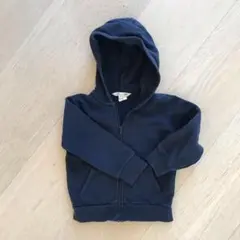 H&M BASIC パーカー 紺色 1 1/2-2Y 90