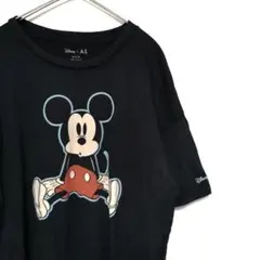 US規格 大きめ アメリカンイーグル スミクロ お座り ミッキー Tシャツ