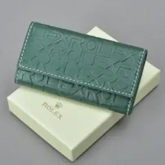新品 ロレックス キーケース 4連 グリーン 箱付き コンピュータ柄 レザー 新品 ロレックス キーケース 4連 グリーン 箱付き コンピュータ柄