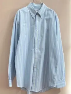 【Brooks brothers】オックス　ブルー&グリーンストライプ