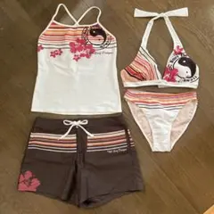 水着セット タンクトップ ビキニ ショートパンツ 4点セット
