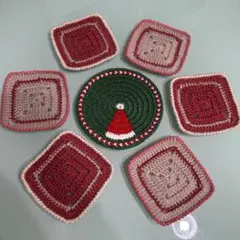 コースター　ハンドメイド　手編み