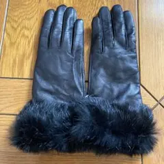 LANVIN 羊革ラビットファー手袋 20cmのサムネイル