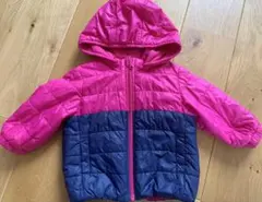 UNIQLOキッズ用ダウンコート ピンクとネイビー　アウター　80cm