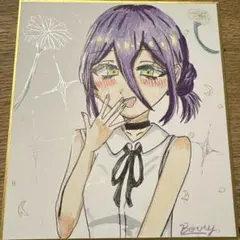 手描きイラストイラスト アナログ 色紙 チェーンソーマン レゼ - メルカリ