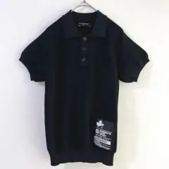 5516 DSQUARED2 ポロシャツ　ロゴパッチ　半袖　黒　メンズ　ＸＳのサムネイル