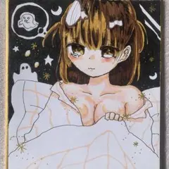 【一点もの】色紙 女の子イラスト オリジナルイラスト アナログイラスト 手描き