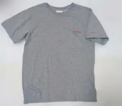 コロンビア×チャオパニック　半袖　Tシャツ　グレー　ピンク刺繍　Mのサムネイル