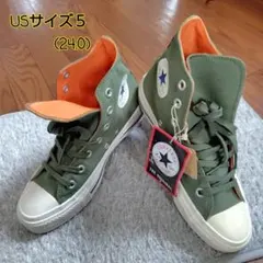 お値下げ♪CONVERSE ハイカット オリーブ 24.0 未使用 キャンバス地