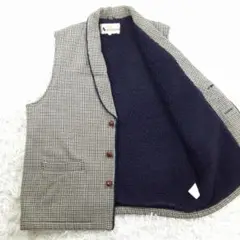 美品◎Aquascutum アクアスキュータム ベスト グレー 灰 チェック