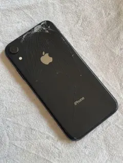 Apple iPhone XR ブラック 亀裂あり　ジャンク品