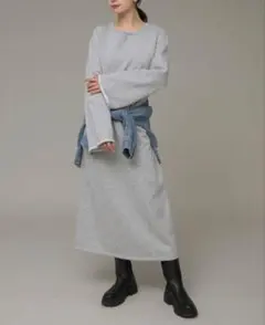 今期新品☆アーバンリサーチサニーれーべルグレー 長袖 カットソーワンピース