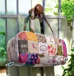 ハンドメイドパッチワークミニボストンバッグ