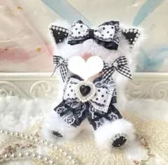 10〜14cm ハンドメイド おすわり着ぐるみ ねこ ぬい服 ぬいぐるみ