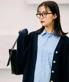 スッキレイショートVネックカーディガン長袖