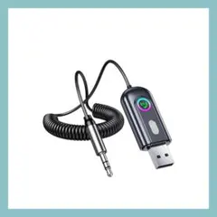 Bluetoothレシーバー 車載　通話対応 内蔵マイク 多機能ボタン付き