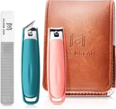 爪切り3点セット❤高級✨飛び散り防止✨やすり　コンパクト　携帯　ケース　おしゃれ