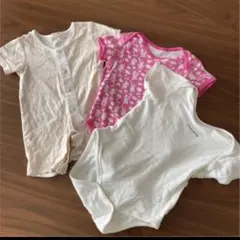 70 半袖ロンパース肌着　３枚