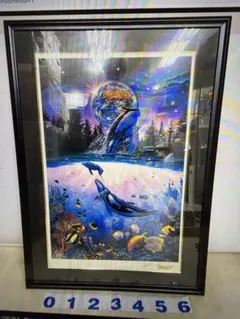 美品版画】クリスチャン R ラッセン 『ムーンリット セレニティ
