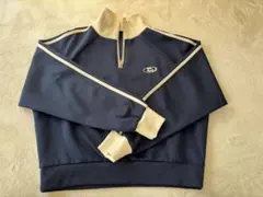 ネイビー ハーフジップ トレーナー