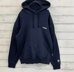 FILA✨【M】トップス パーカー フード ワンポイント ゆったり ネイビー