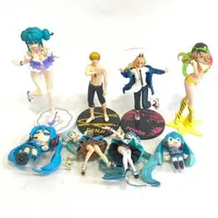 初音ミクうる星やつらラムちゃんチェンソーマン他フィギュア8点セットまとめ売り中古