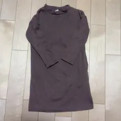 デビロックdevirock 裏起毛長袖ワンピース ブラウン 120cm