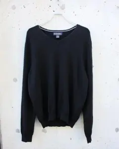 00s Brooks Brothers ブラック Vネックセーター メリノウール