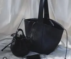 PALOROSA×ロンハーマン別注【美品】オールブラック かごバッグ