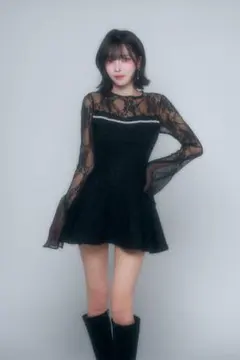 Cereza lace mini dress andmary - メルカリ