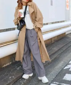 キャンディースリーブ オーバーサイズ トレンチコート