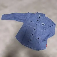 【美品】ミキハウス DOUBLE.B ミキハウス デニムシャツ 120