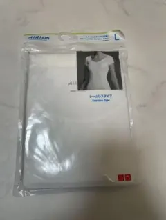 【新品未使用】L エアリズム UネックT（半袖） シームレス