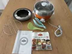 レコルト ポットデュオ 鍋 揚げ物 蒸し料理 グリル 一人用 オレンジのサムネイル