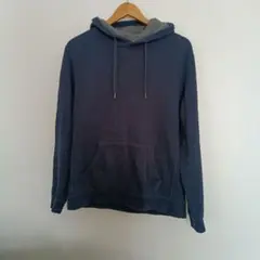 nano ナノ・ユニバース　ネイビー フード付きパーカー M